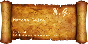 Marcsa Gejza névjegykártya